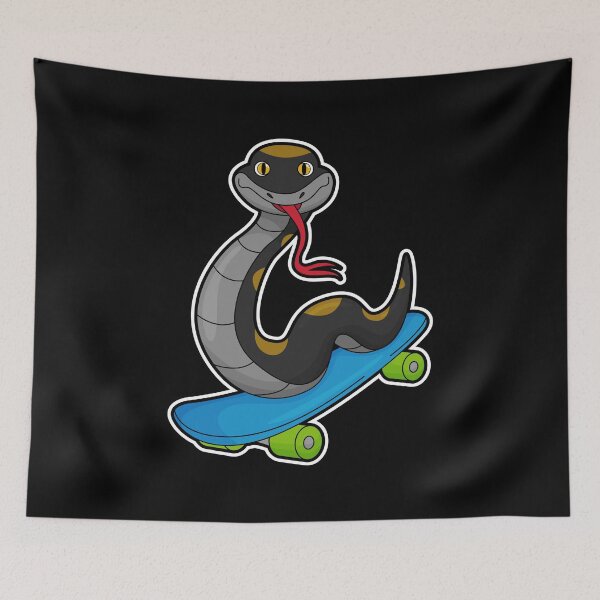 Item preview, Snake as Skater with Skateboard designed and sold by Snabdesign84.