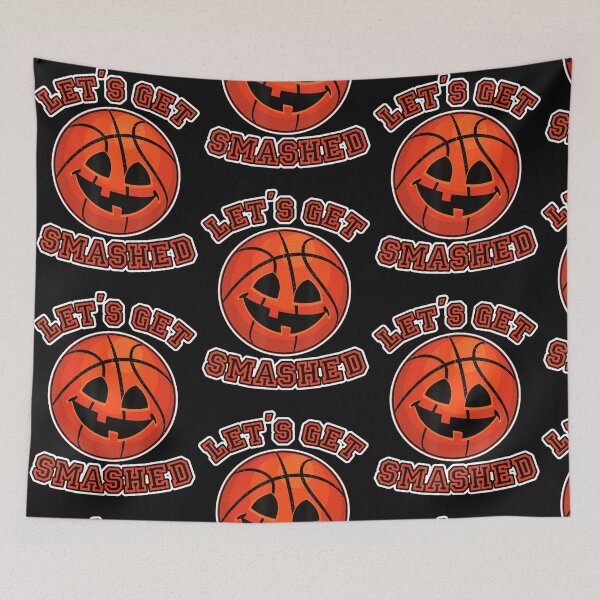 Item preview, Lets Get Smashed Funny Pumpkin Basketball designed and sold by Nguyenvanhai.