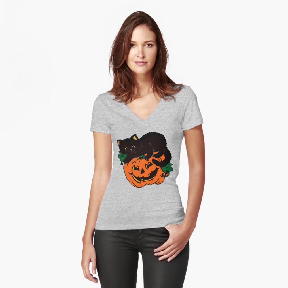 Aperçu de l'œuvre T-shirt moulant col V créée et vendue par MeckoArt.