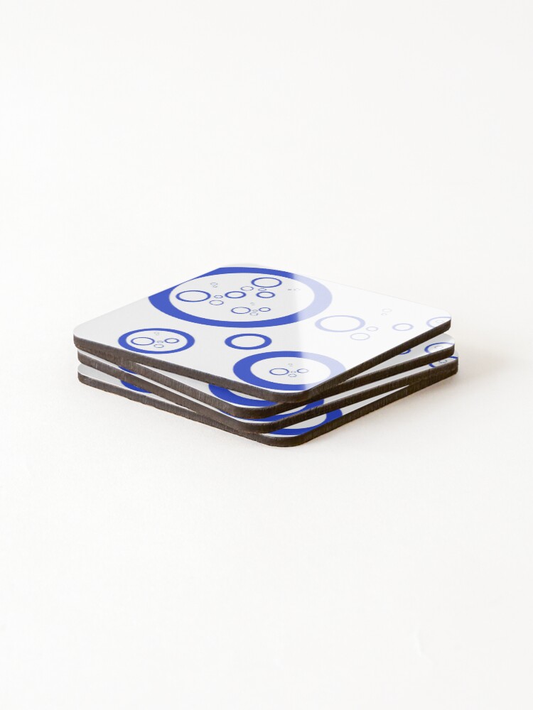 Thumbnail 4 of 5, Coasters (Set of 4), Blue Circles designed and sold by RMSartZ.