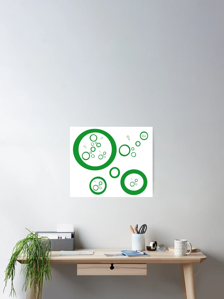 Thumbnail 2 of 3, Poster, Green Circles designed and sold by RMSartZ.
