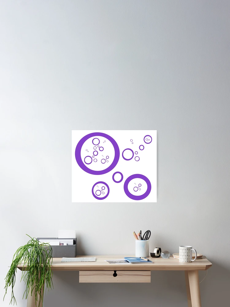 Thumbnail 2 of 3, Poster, Purple Circles designed and sold by RMSartZ.