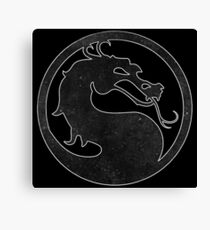 ° GEEK ° Mortal Kombat B & W Logo Canvas Print