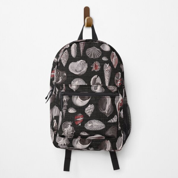 Item preview, Seashells burgundy red grey blush pink black cream designed and sold by Delinda Graphic Studio.
