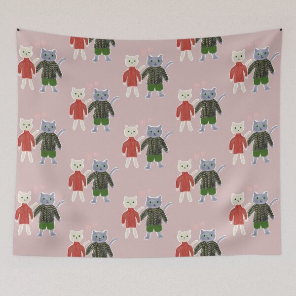 Item preview, Lovely cat couple designed and sold by peaceful-space.