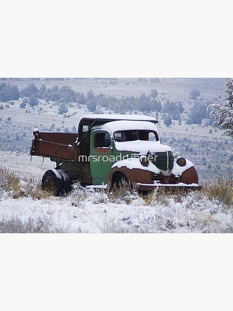 Vintage Dump Truck in the Snow by mrsroadrunner