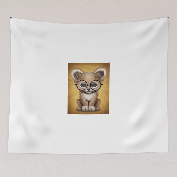 Item preview, Cute Baby Lion Cub Wearing Glasses  designed and sold by JeffBartels.