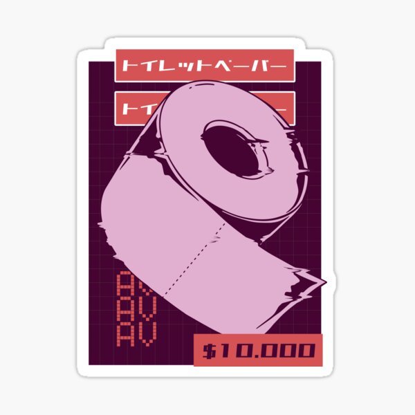 Pink roll of toilet paper Sticker for Sale by MimieTrouvetou