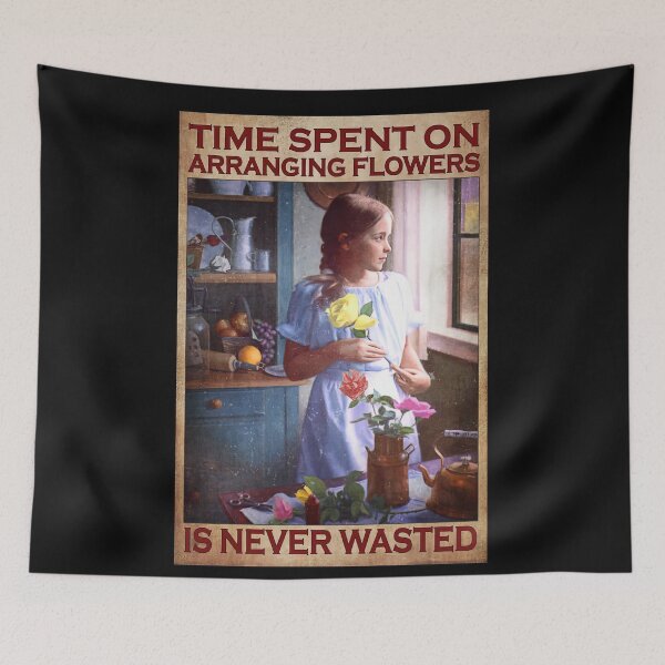 Item preview, Time Spent On Arranging Flowers Is Never Wasted - Girl Flower Looking out the window designed and sold by SockaArt1.