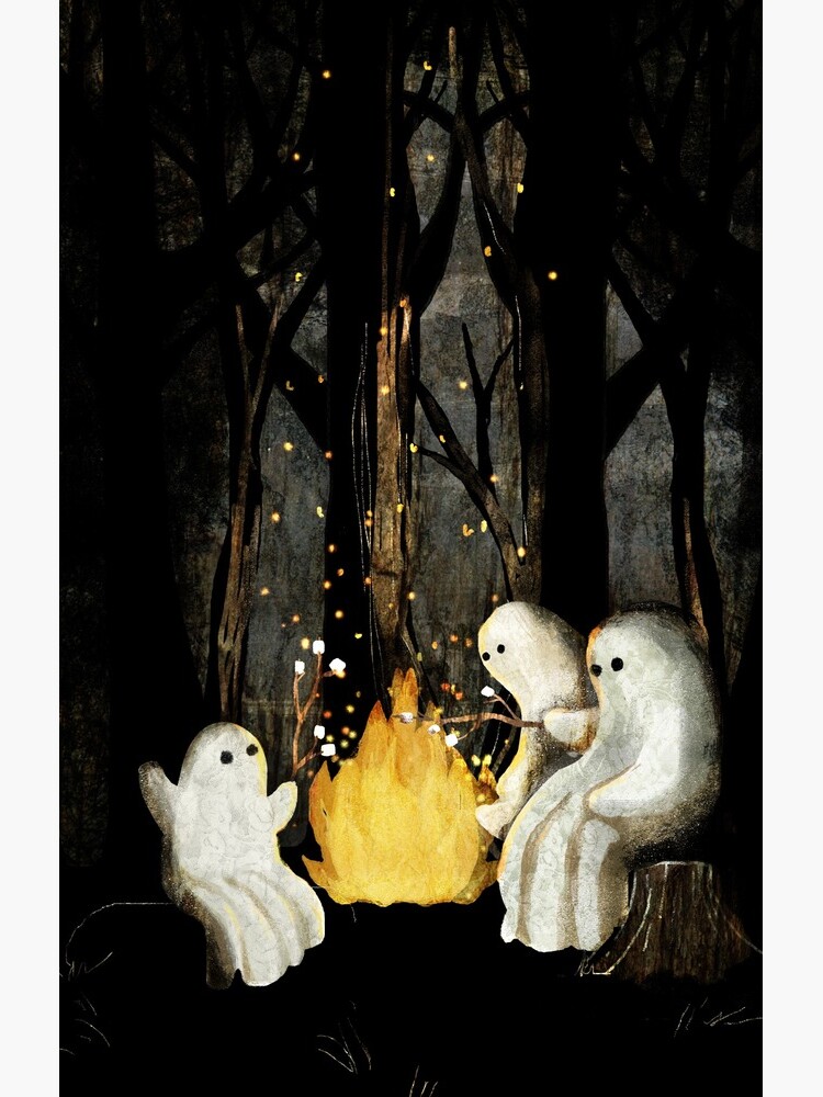 Thumbnail 4 of 4, Samsung Galaxy Phone Case, Marshmallows and ghost stories designed and sold by katherineblower.