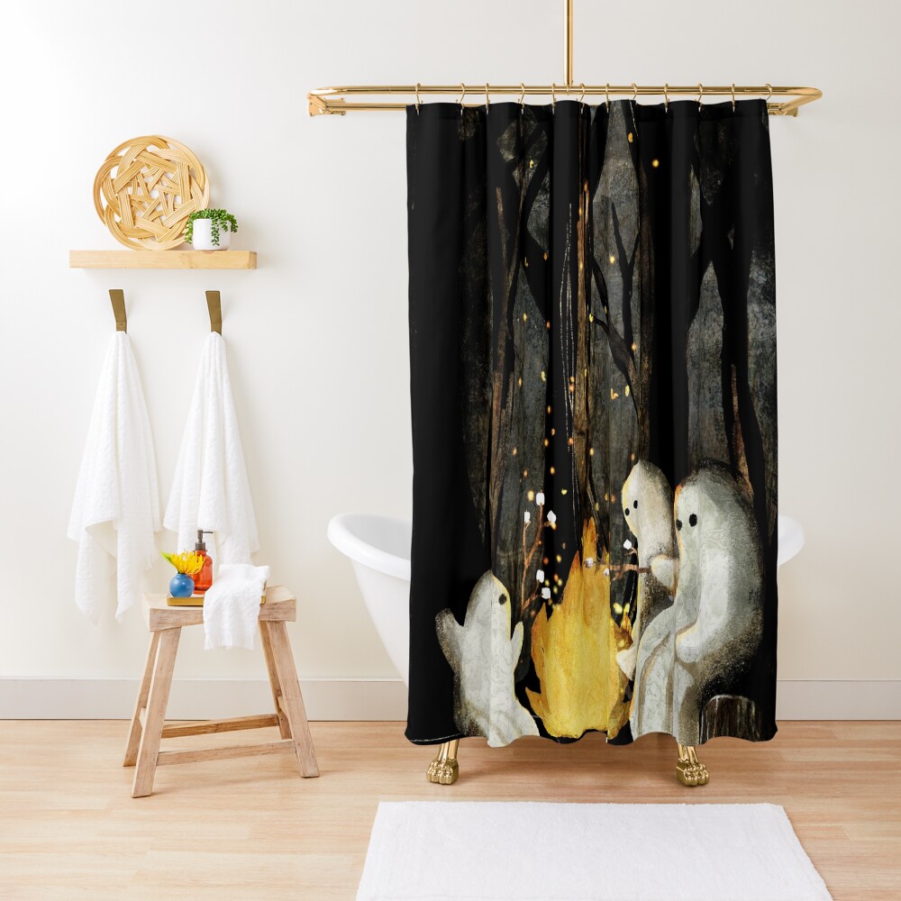 Marshmallows and ghost stories Shower Curtain