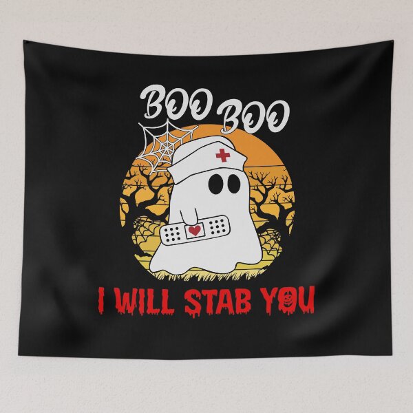 Item preview, Halloween Nurse Boo Boo I Will Stab You designed and sold by Fabvity.