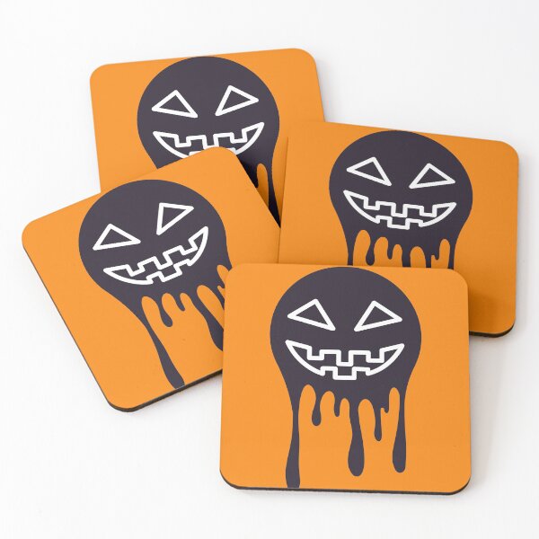 Item preview, Black and White Carved Halloween Pumpkin Face designed and sold by Schka.