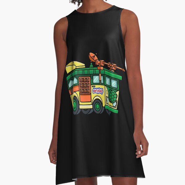 Turtle Van Sticker A-Line Dress