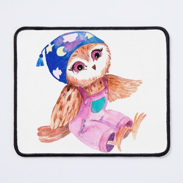 Item preview, Small Owl Sleeping. Watercolor Owl. Cool baby Owl. Owl for Kids. designed and sold by ZheltakovaIana.