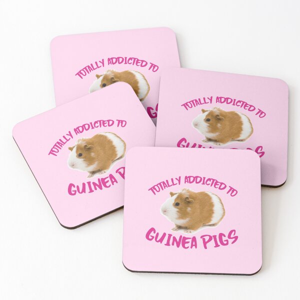 Item preview, Totally Addicted To Guinea Pigs -funny cavy design in pink text designed and sold by katiekendall.