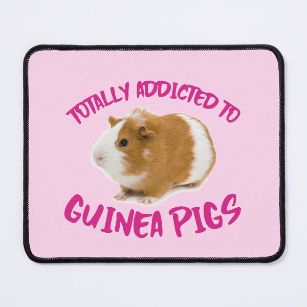 Item preview, Totally Addicted To Guinea Pigs -funny cavy design in pink text designed and sold by katiekendall.