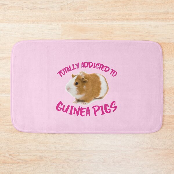 Item preview, Totally Addicted To Guinea Pigs -funny cavy design in pink text designed and sold by katiekendall.