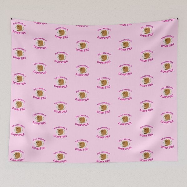 Item preview, Totally Addicted To Guinea Pigs -funny cavy design in pink text designed and sold by katiekendall.
