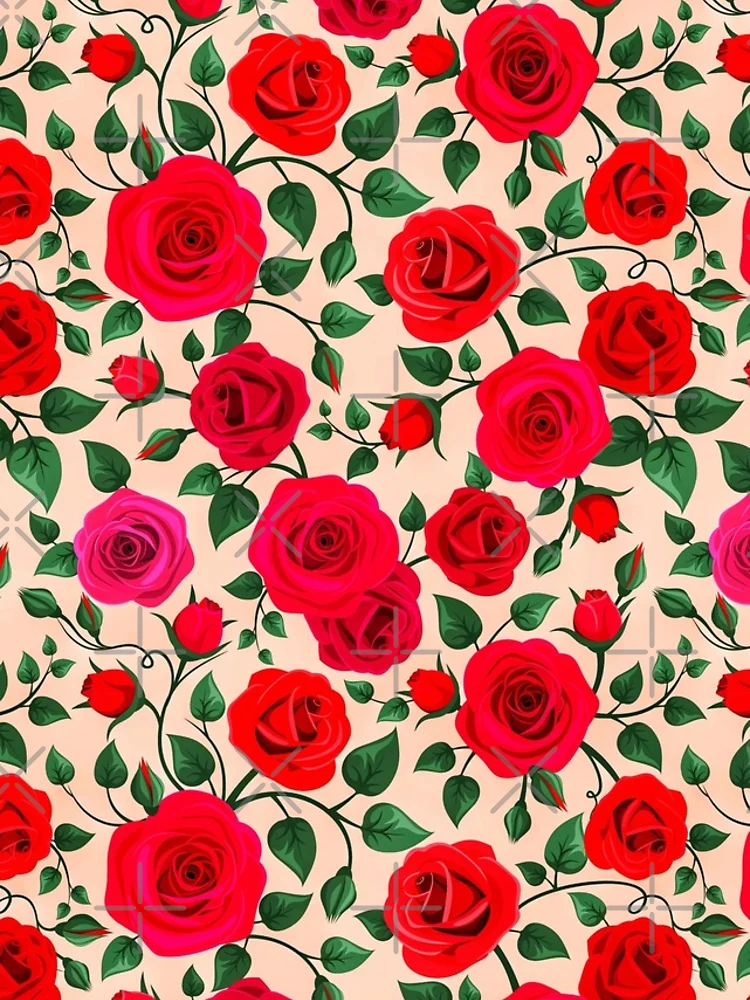 Thumbnail 4 of 4, iPhone Case, Colorful Detailed Roses Pattern designed and sold by TheSkullArmy.