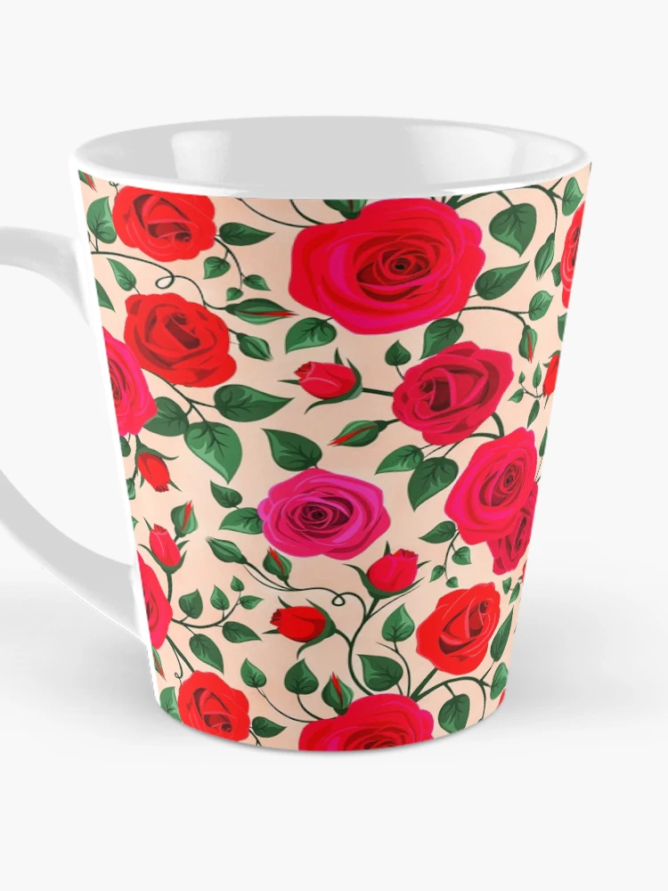 Thumbnail 3 of 4, Coffee Mug, Colorful Detailed Roses Pattern designed and sold by TheSkullArmy.