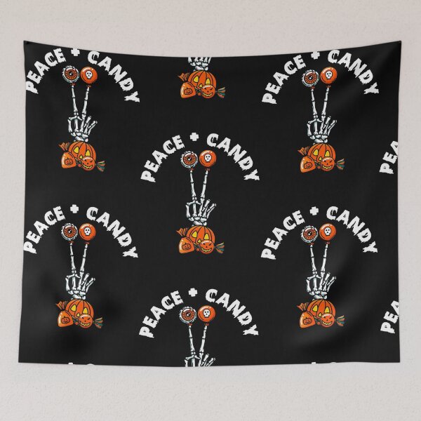Item preview, Peace Candies Halloween Skeleton Pumpkin designed and sold by Ngothaovinh.