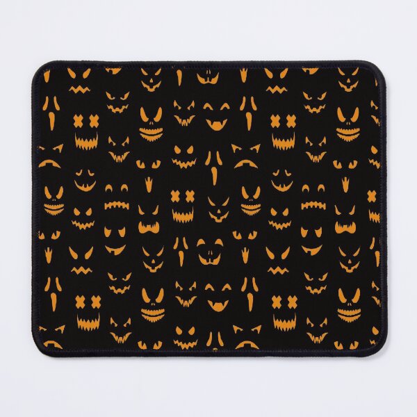 Item preview, Pumpkin Faces Pattern Orange designed and sold by WearWolfDesigns.