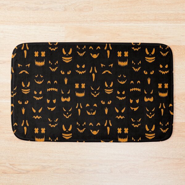 Item preview, Pumpkin Faces Pattern Orange designed and sold by WearWolfDesigns.