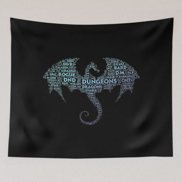 Item preview, Dragon Word Art _ Dungeon Crawler _ RPG DM Gaming designed and sold by PhuongTran909.