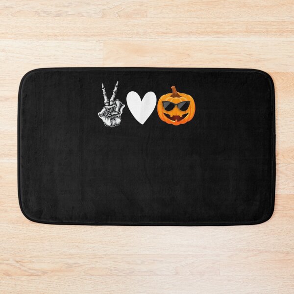 Item preview, Peace Love Pumpkin Halloween Skeleton Hand designed and sold by Ngothaovinh.