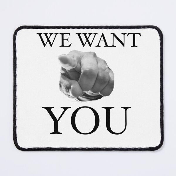 Item preview, We Want You Slogan  designed and sold by Englishmistress.