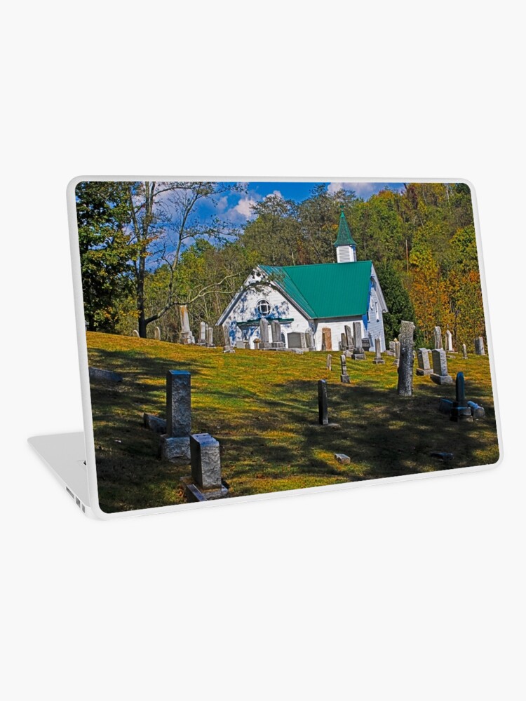 Thumbnail 1 of 2, Laptop Skin, Mount Olive UMC, Jarvisville West Virginia designed and sold by mtbearded1.