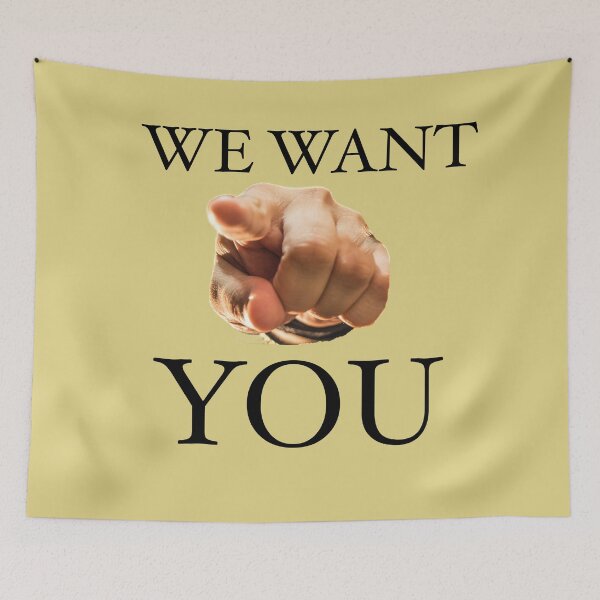 Item preview, We Want You Slogan  designed and sold by Englishmistress.