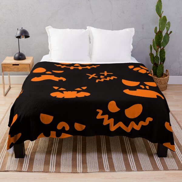 Item preview, Halloween - Jack O Lantern Face Pattern Orange designed and sold by WearWolfDesigns.