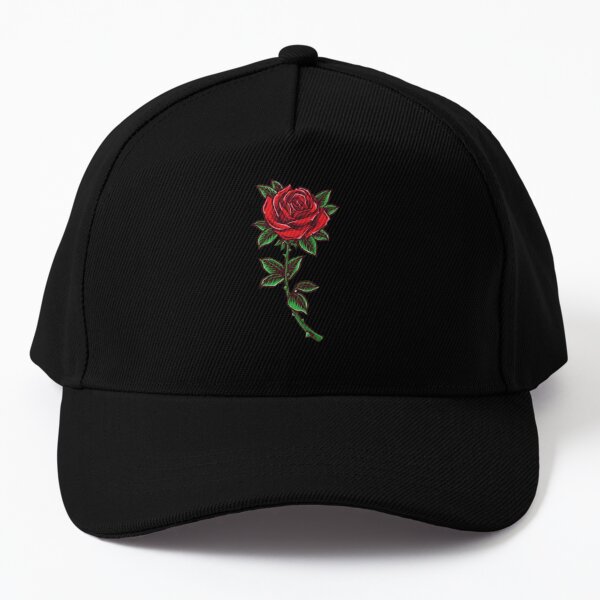 floral rose Baseball Cap
