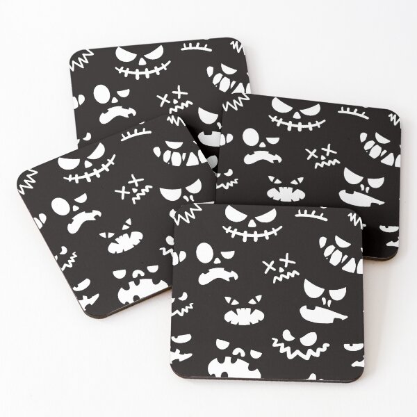 Item preview, Halloween - Jack O Lantern Face Pattern White designed and sold by WearWolfDesigns.