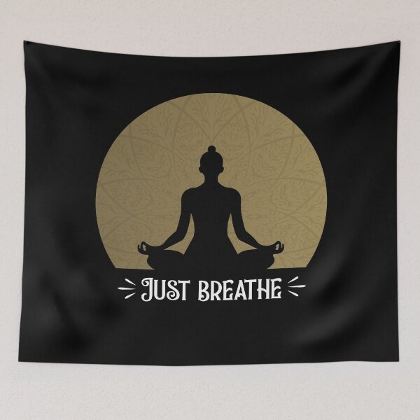 Item preview, Just Breathe, Meditation lovers designed and sold by Salman Hino.