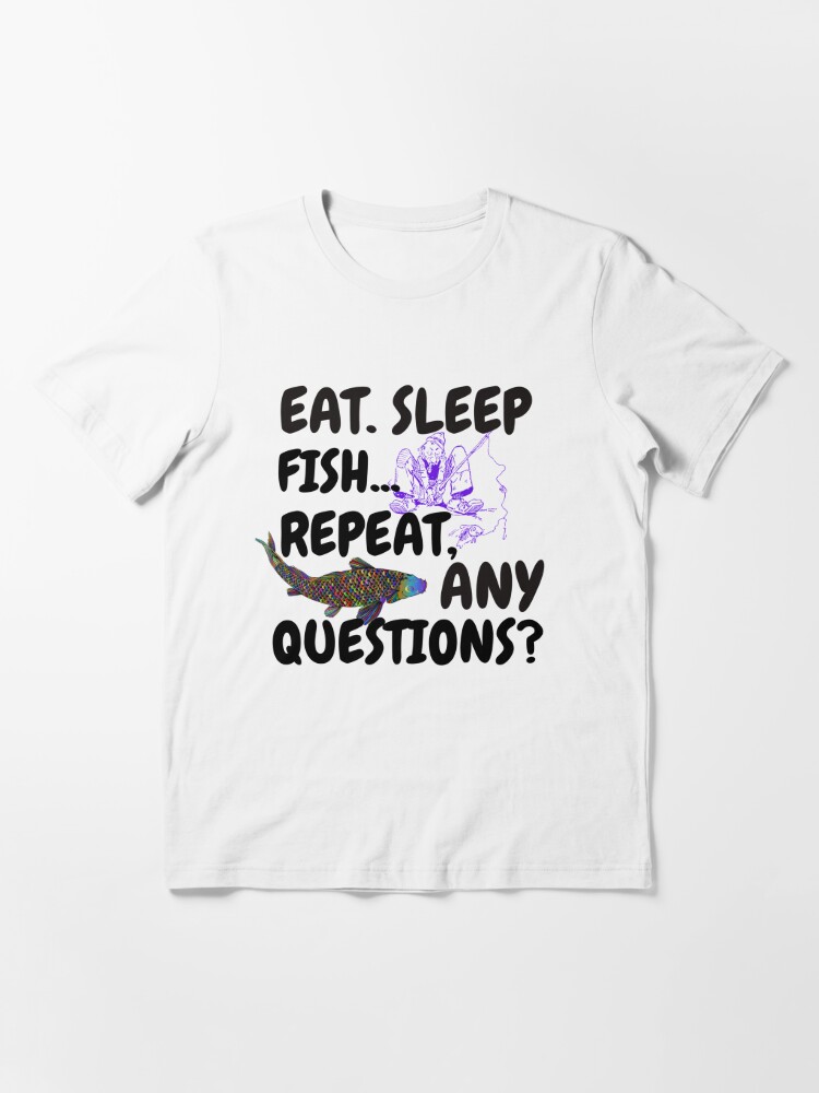 Fishing Eat Sleep Fish Repeat Funny Outdoors Novelty Short Sleeve