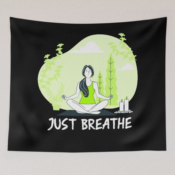 Item preview, Just Breathe, Meditation Lovers designed and sold by Salman Hino.