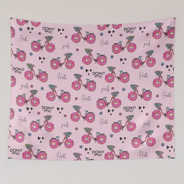 Item preview, Romantic Donuts Pattern Pink, Pink Background, Donut, Pattern, Bike designed and sold by graphic-genie.