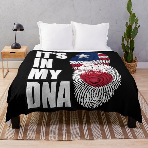 Item preview, Liberian Japanese Mix Dna Heritage Flag designed and sold by suzanso.