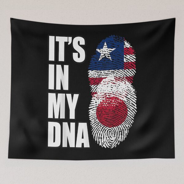 Item preview,  Liberian Japanese Mix Dna Heritage Flag designed and sold by suzanso.