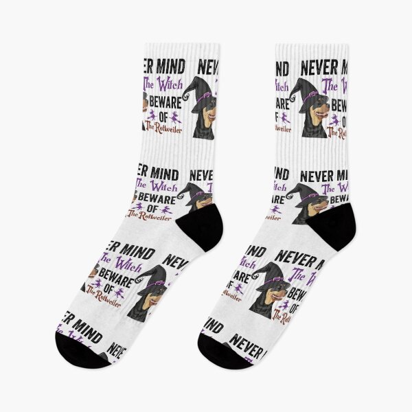 Item preview,  Never Mind The Witch Beware Of The Rottweiler, Funny Halloween Gifts For Rottweiler Lovers, dog Halloween costume ideas designed and sold by NiceSpot.