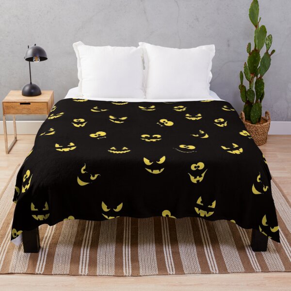 Item preview, Halloween - Creepy Face Pattern Yellow designed and sold by WearWolfDesigns.