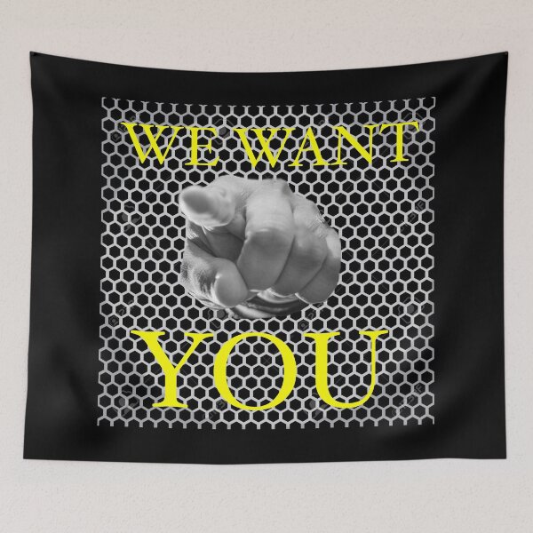 Item preview, We Want You Slogan  designed and sold by Englishmistress.