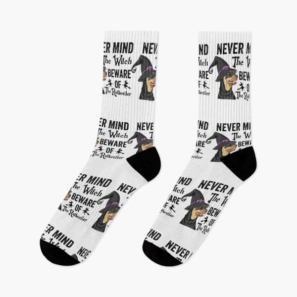 Item preview,  Never Mind The Witch Beware Of The Rottweiler, Funny Halloween Gifts For Rottweiler Lovers, dog Halloween costume ideas designed and sold by NiceSpot.