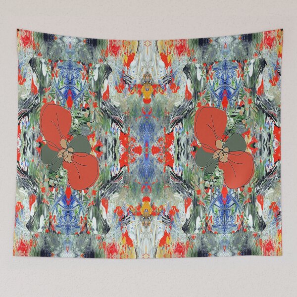 Item preview, Abstract Flower on Psychedelic Seamless Pattern, Graphic Psychedelic Abstract Art, Inspired by Nature-floral abstract art, Graphic Psychedelic Abstract Art, Inspired by Nature-floral abstract art designed and sold by Adri Barnard.