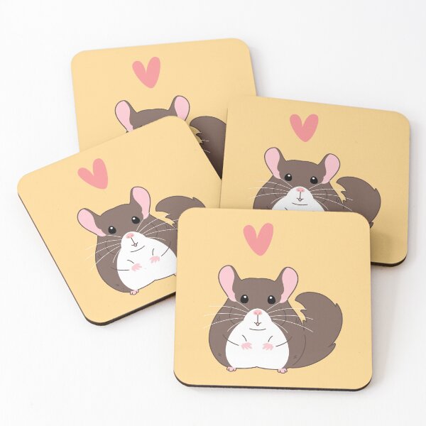 Item preview, Love Cute Brown Chocolate Chinchilla  designed and sold by Lulupainting.