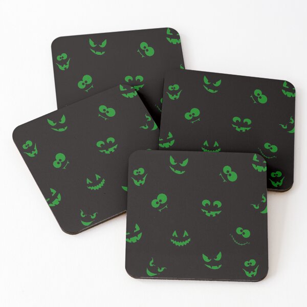 Item preview, Halloween - Creepy Face Pattern Green designed and sold by WearWolfDesigns.