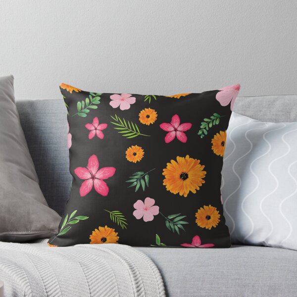 Item preview, Flores tropicales y hojas de patrones sin fisuras designed and sold by sajith99.